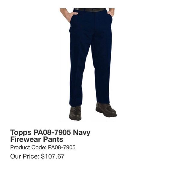 Topps Safety Firewear Pants PA08-7905 - Picture 1 of 5